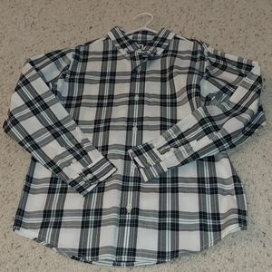 New Janie and jack plaid Christmas green shirt 8